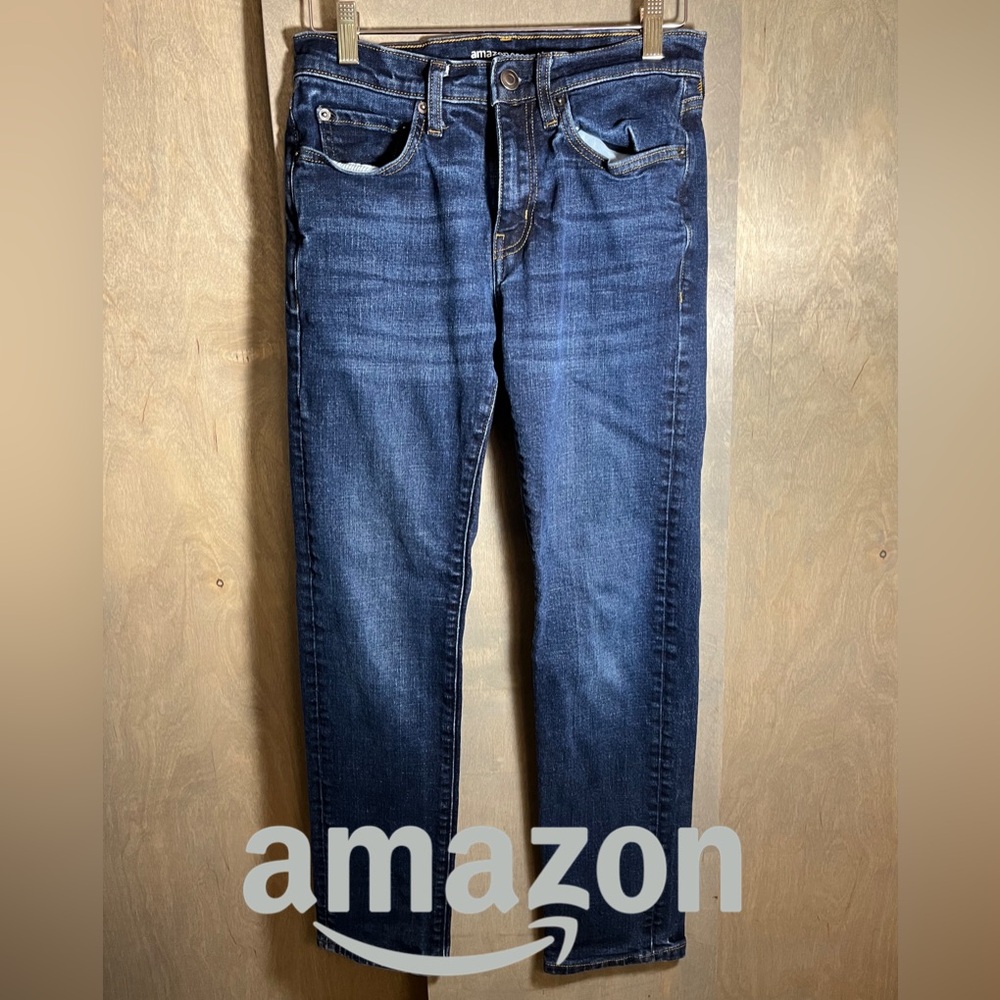 Amazon Essentials Mens Slim Jeans Dk Indigo 28 x 30